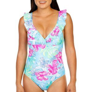 Stella Parker Women's Floral Print One Piece Swimsuit S,M.L,XL NEW/NWT
